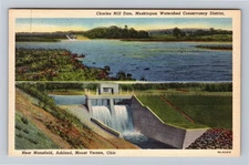 Mount Vernon OH-Ohio, Charles Mill Dam Vintage Souvenir Postcard