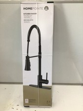 HomePointe 109730 Single Handle, Pull-Down Spray Industrial Kitchen Faucet, Matt