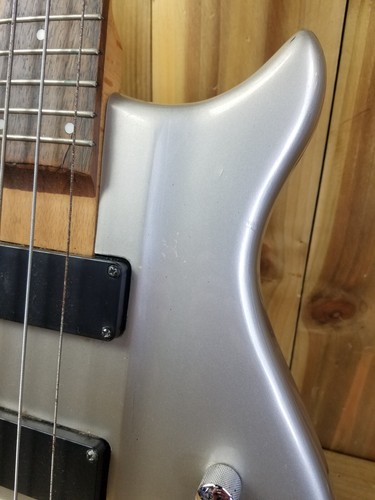 Wesley 4 String Metallic Grey Bass Guitar Electric B3504 Right Handed - Picture 5 of 18
