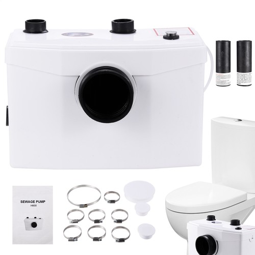 600W Macerator Disposal Pump Basement Macerator Pump W/4 Water Inlets Sewage Pum