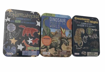 Lot Of 3 Sealed S.T.E.M Activity Game. Stars, Dinosaurs, Creatures Of Night Y3