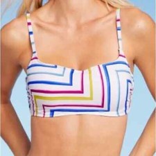 Shade and Shore Light Lift Multi Color Bikini Swimsuit Top 38DD