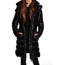 Sam. Savannah Hooded Down Puffer Wind Water Resistant Coat-jet Black, Size M, L