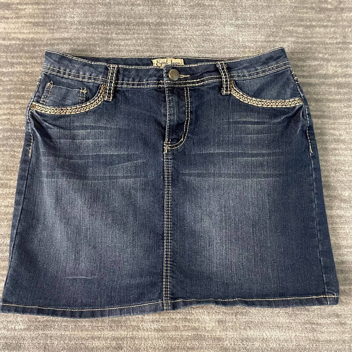 Top 252+ dark blue denim skirt