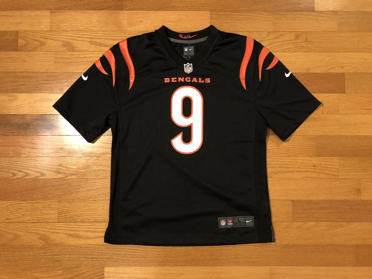 Nike Men's Cincinnati Bengals Joe Burrow #9 Black Game Jersey