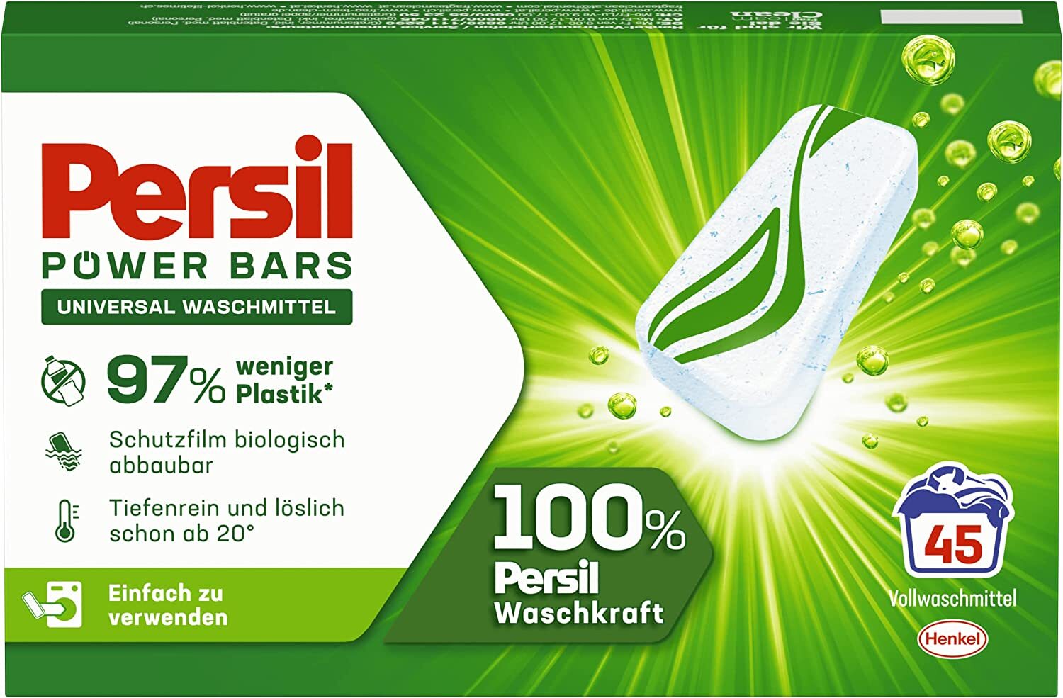 Persil Power Bars Universal Waschmittel Vollwaschmittel 45 Waschladungen 1,33 Kg
