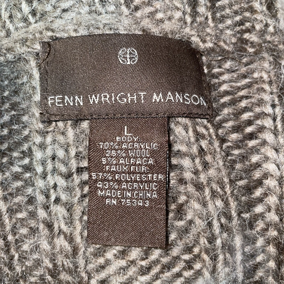 Chaleco Fenn Wright Manson Grueso Tejido Imitación Piel Bohemio Cremallera Talla Grande Foto 4 de 4