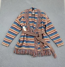 Idyllwind Miranda Lambert Womens Abilene Cardigan L Belted Fringe Western Boho