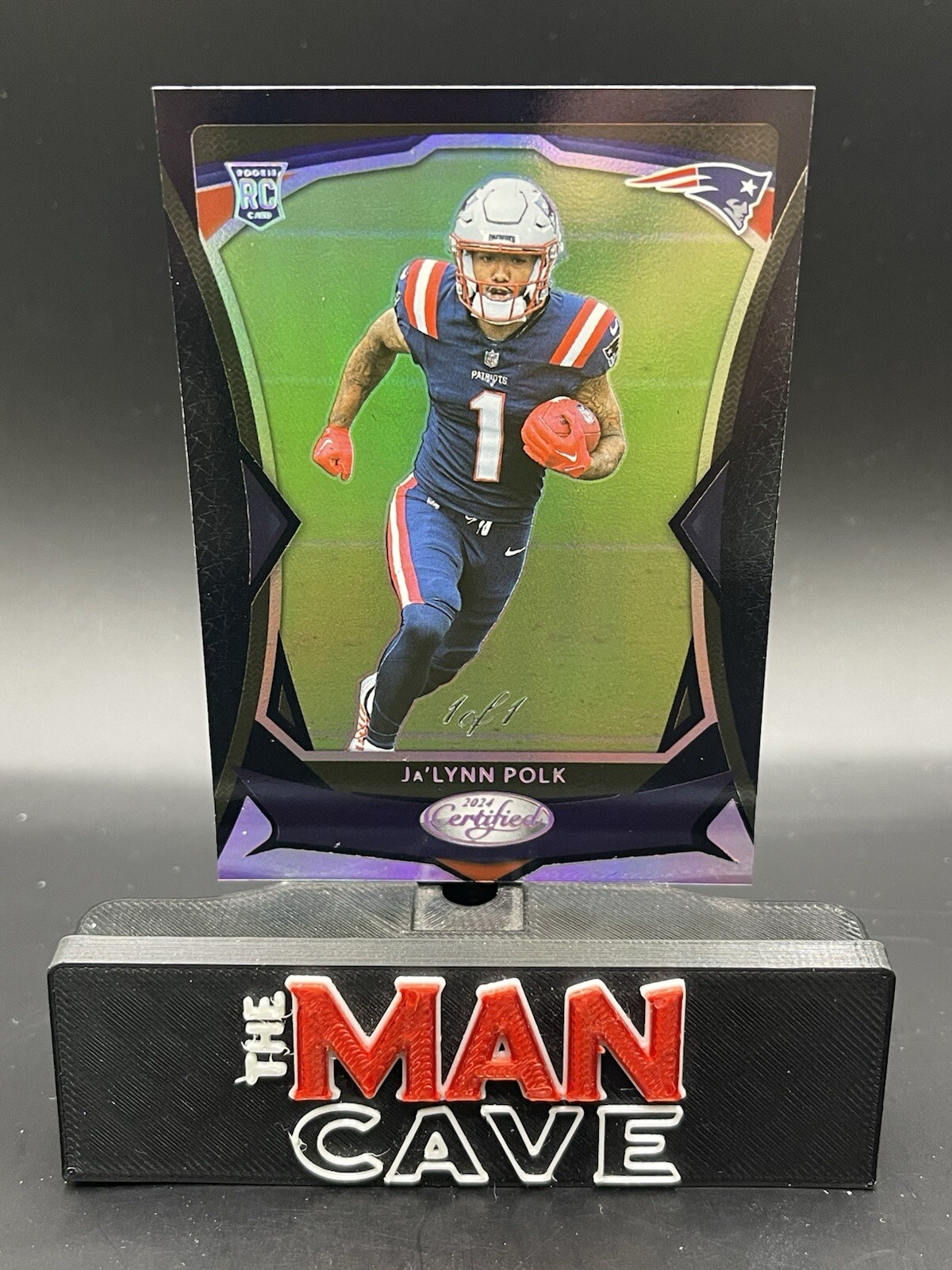 Ja'Lynn Polk 2024 Certified BLACK MIRROR ONE OF ONE 1/1 #128 ROOKIE RC🇺🇸🏈🔥