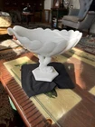 Westmoreland Milk Glass Seashell Dolphin Koi Fish Pedestal Compote