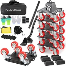 Heavy Duty Furniture Dolly with 5 Wheels, 4000 lbs Load Capacity for Easy Mov...