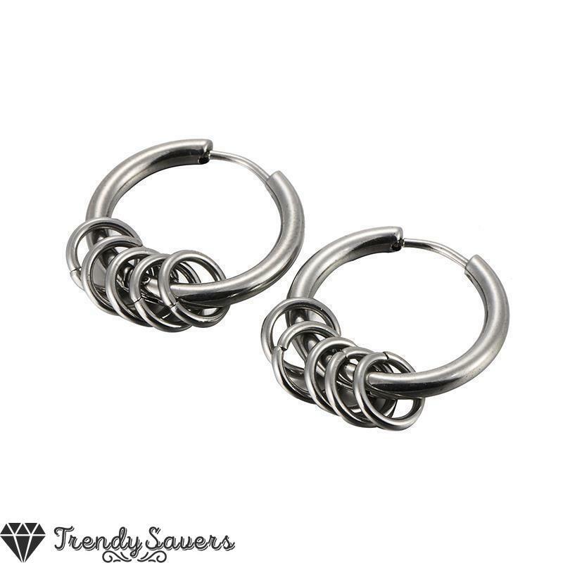 8mm Surgical Stainless Steel Silver Very Small Rings Punk