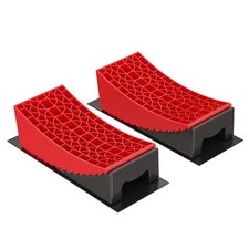 Wiltec Cales de roue rondes Niveau à bulle T Protège-pneus Niveleur Camping-car