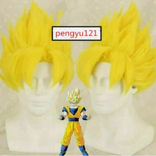 Dragon Ball Z Son Goku Yellow Style cosplay Halloween Cosplay Party Full Wig
