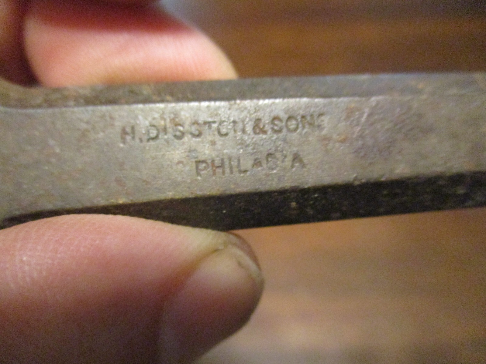 H.Disston & SoTimber Marking Stamping Branding Hammer Logging Antique Iron Punch