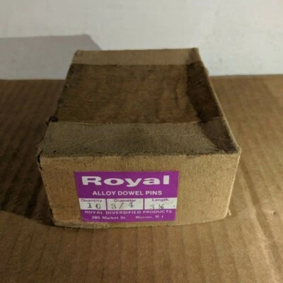 Pack of 10 - 3/4" x 3-1/2" Royal Dowel Pins Alloy Steel