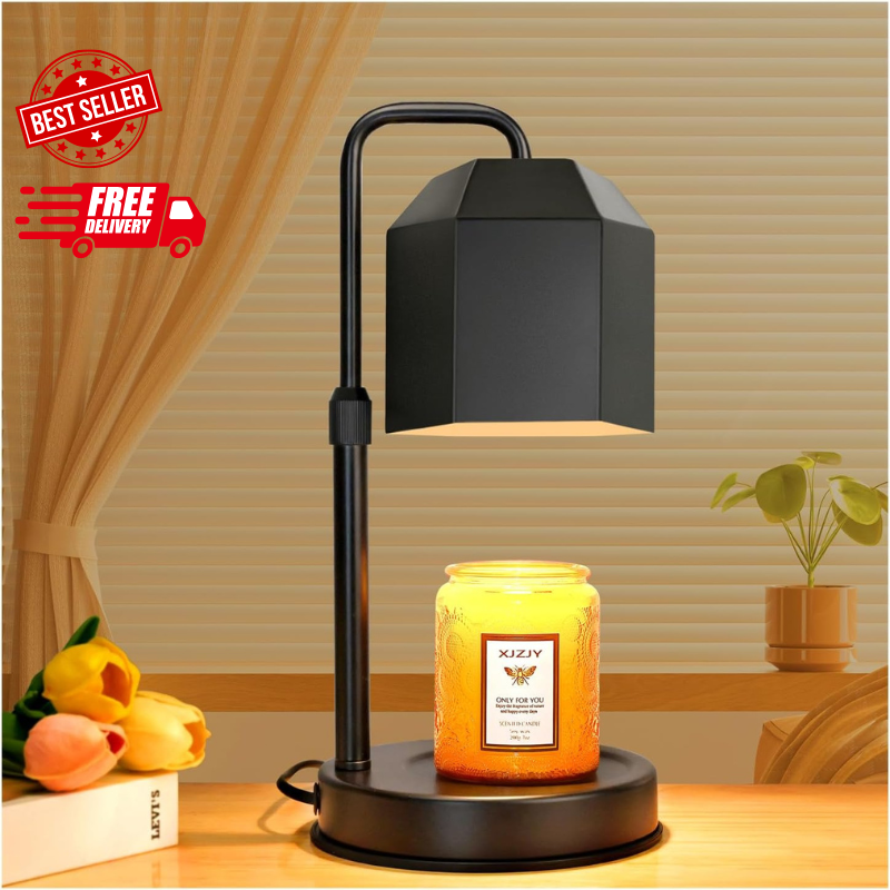 Adjustable Dimmable Candle Warmer Lamp with Timer and Height Control  -image