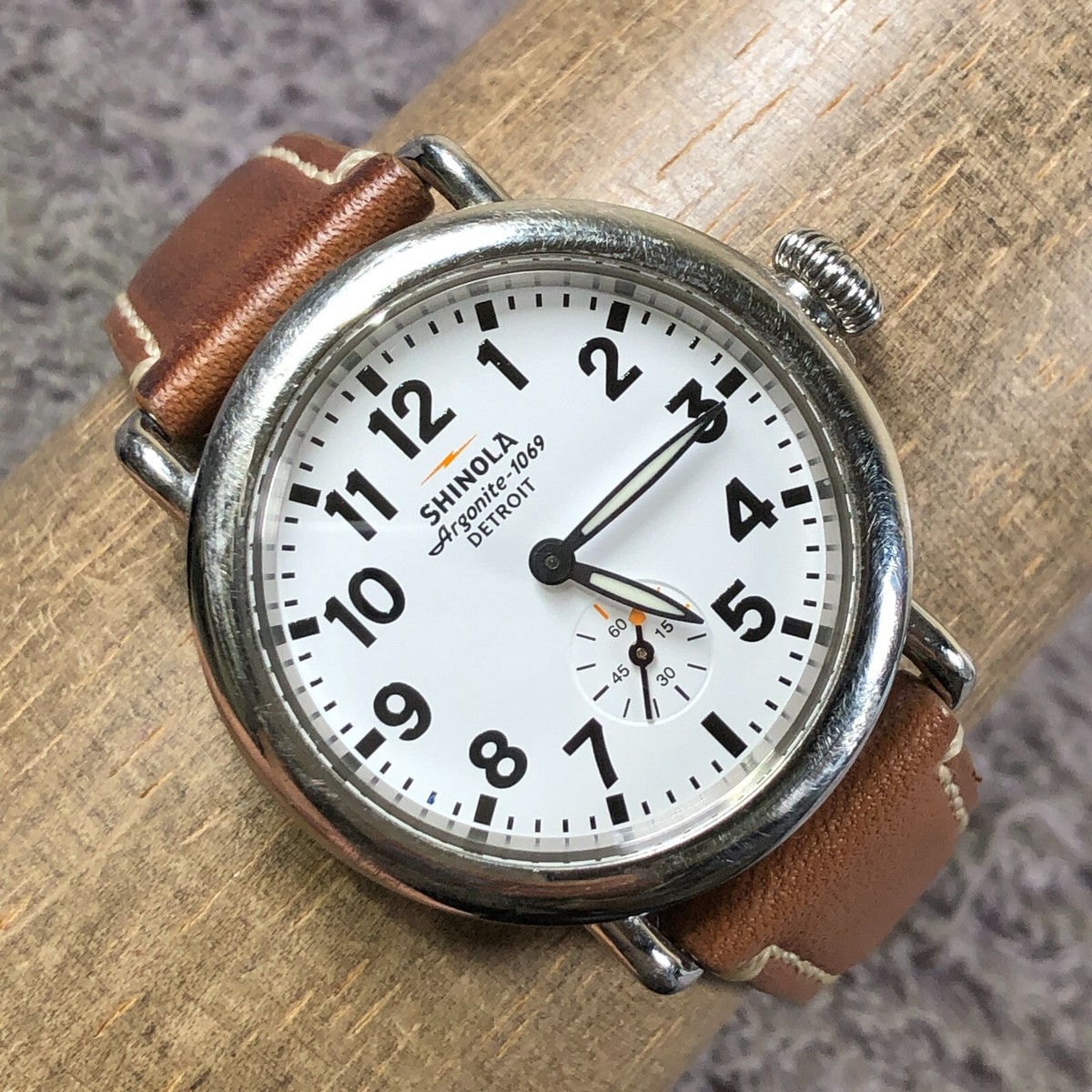 Shinola Argonite Women 1069 Detroit Sapphire Crystal Leather