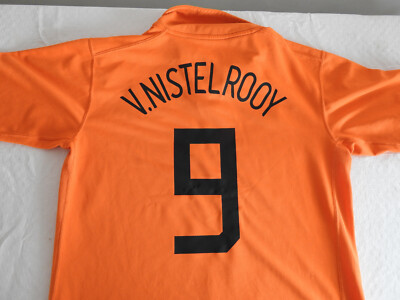 Netherlands 2006 Home Jersey #9 Nistelrooy Nike Orange Shirt Size
