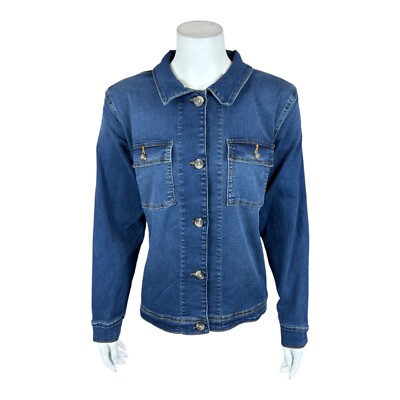 Denim Women's Easy Stretch Utility Denim Jacket Medium