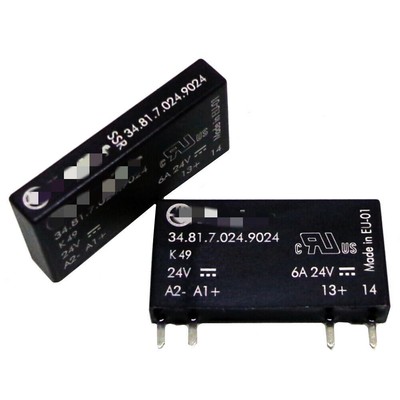 2Pcs 34.81.7.024.9024 24VDC 6A Solid State Relay 4Pins #T8*
