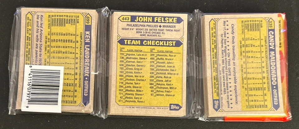 Caramelo Dick Howser Steve Fireovid Mike Schmidt Maldonado John Felske Ken Landreau Foto 2 de 2