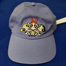 Powerpuff Girls Child's Size Embroidered Baseball Hat Ball Cap Blue - ca. 1999