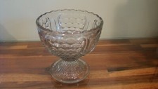 Glass Punch Bowl Tulip  Honeycomb 4-3/8" EAPG Childs Bowl