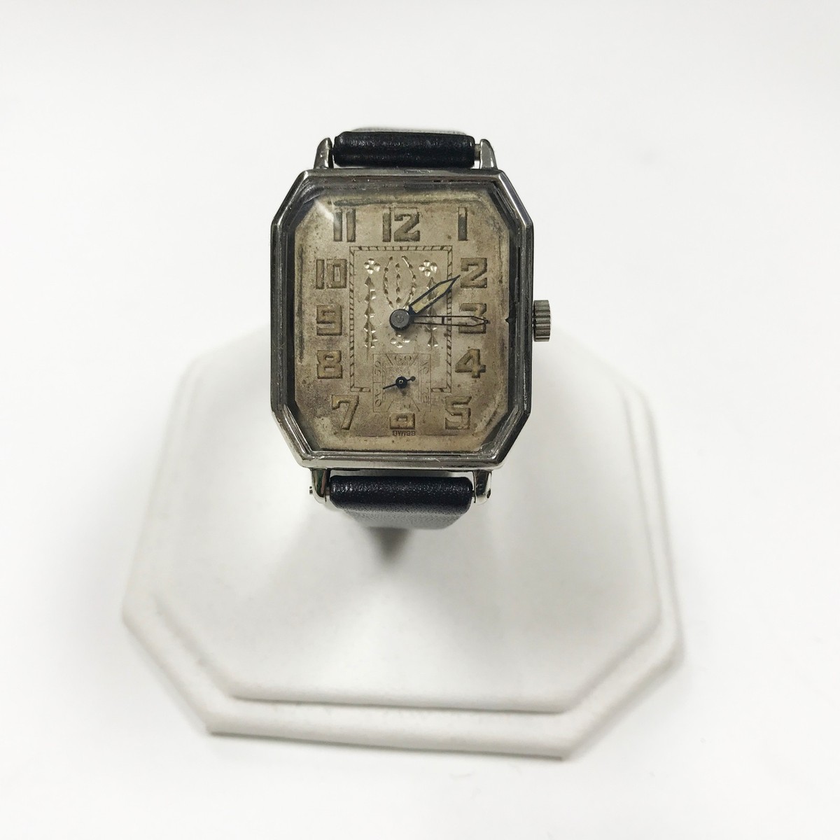 d328 Vintage Bedford Swiss 6J Silver Tone Mechanical Wrist 