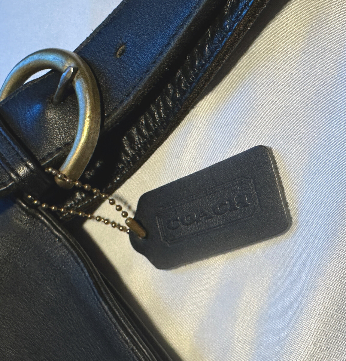 Vintage Coach Bag. Black Leather Two Strap Adjustable Hobo Vintage Coach Bag. Black Leather Two Strap Adjustable Hobo