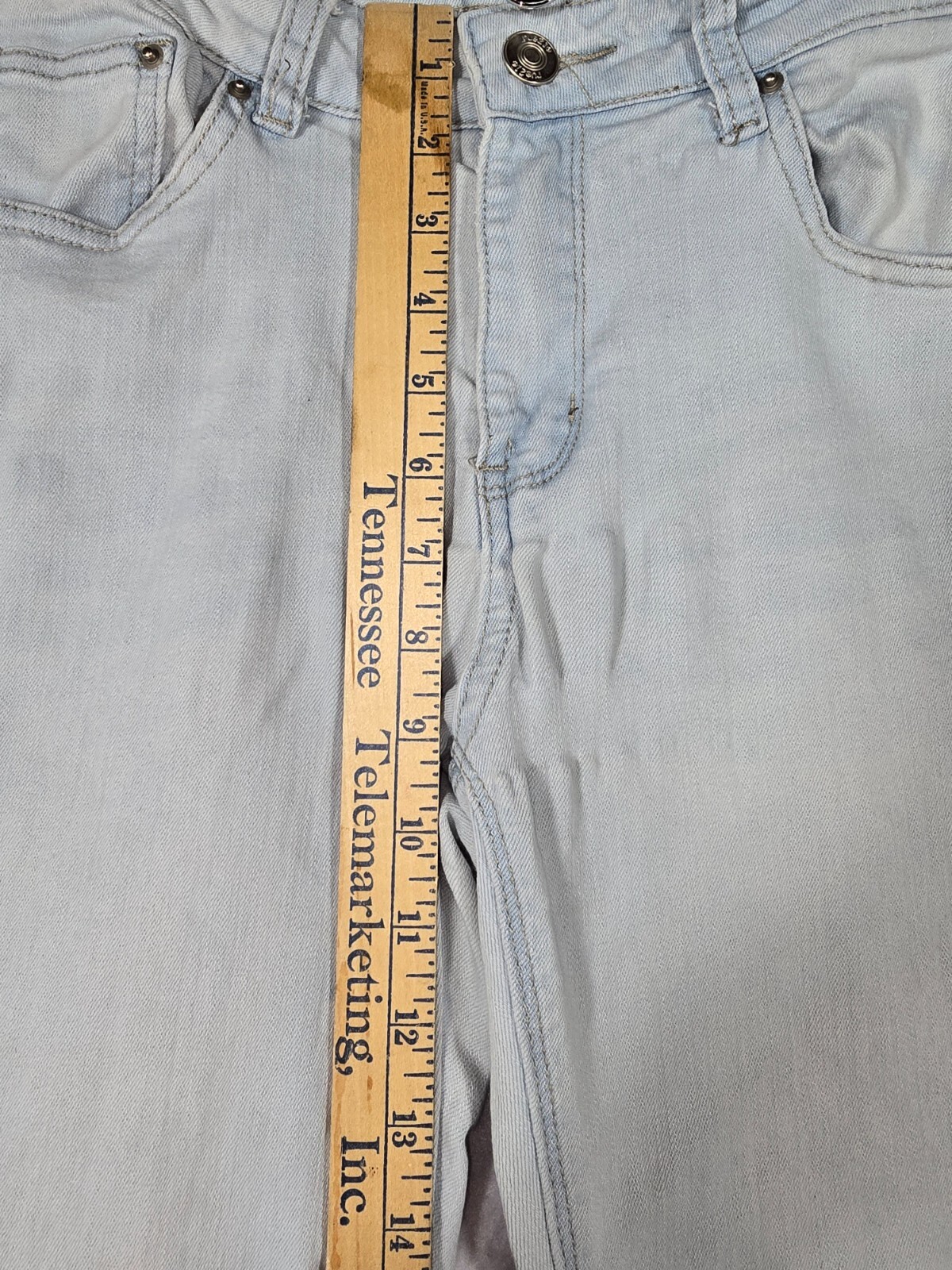 Rue 21 Women's Size 12 L Light Wash Mid Rise Jeggings - EUC! image 6