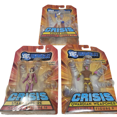 インディーズソフビ / Star Chane (Qidian Toys) Lot of 3 DC Universe Crisis Action Figures Star Sapphire Power