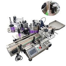 Auto Chain Plate Conveyor Round Bottle Coding Machine Sticker Label Applicator
