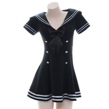 Women Sailor Suit Dress Girl Bow JK Uniform Maid Cosplay Costume Student Gift