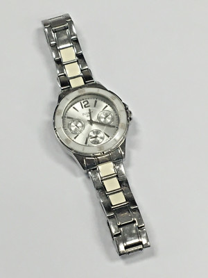 Pulsar PP6021 Ladies Chronograph Silver Dial Stainless Steel & White 50M Watch