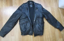 Hein Gericke Multi Zip Black Leather Biker Jacket Size 42 (M) Echt Leder