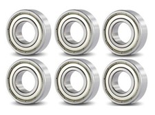 6-Pack 6205-2ZZ Premium Deep Groove Ball Bearing Metal Shielded 25mmX52mmX15mm