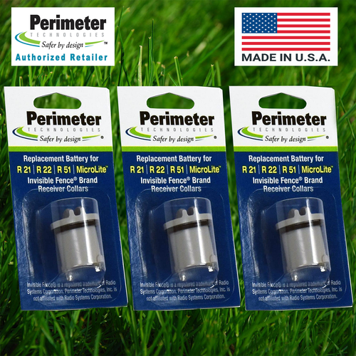 3 Pack Perimeter Battery For Invisible Fence Dog Collar R21 R22 R51