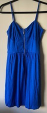 Womens Short Blue Guess Dress Zipper Front Size Small