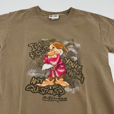 VTG Disney World Grumpy Dwarf T Shirt Men Small Graphic Tee Y2K