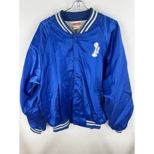 Hartwell Mens Royal Blue Letterman Jacket Vintage Candlestick Phone Logo XLarge