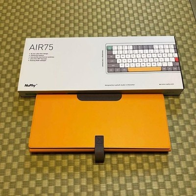 Nuphy Air75 V1 Wireless Mechanical Keyboard Blue Switch US Layout Nufolio Case
