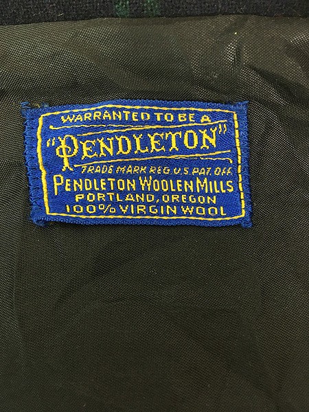 Pendleton 60s Wool Tailored Jacket Black Tartan C… - image 9