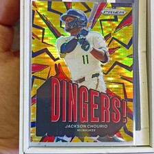 Panini Prizm 2025 Dingers! Jackson Chourio Serial #1 Milwaukee Brewers MLB