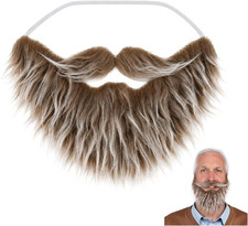 Fake Beard with Adjustable Realistic Facial Hair Fits Costume Matching for Hallo