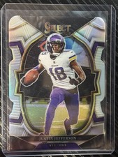 2022 Select Justin Jefferson #50 Die Cut Silver Prizm Minnesota Vikings