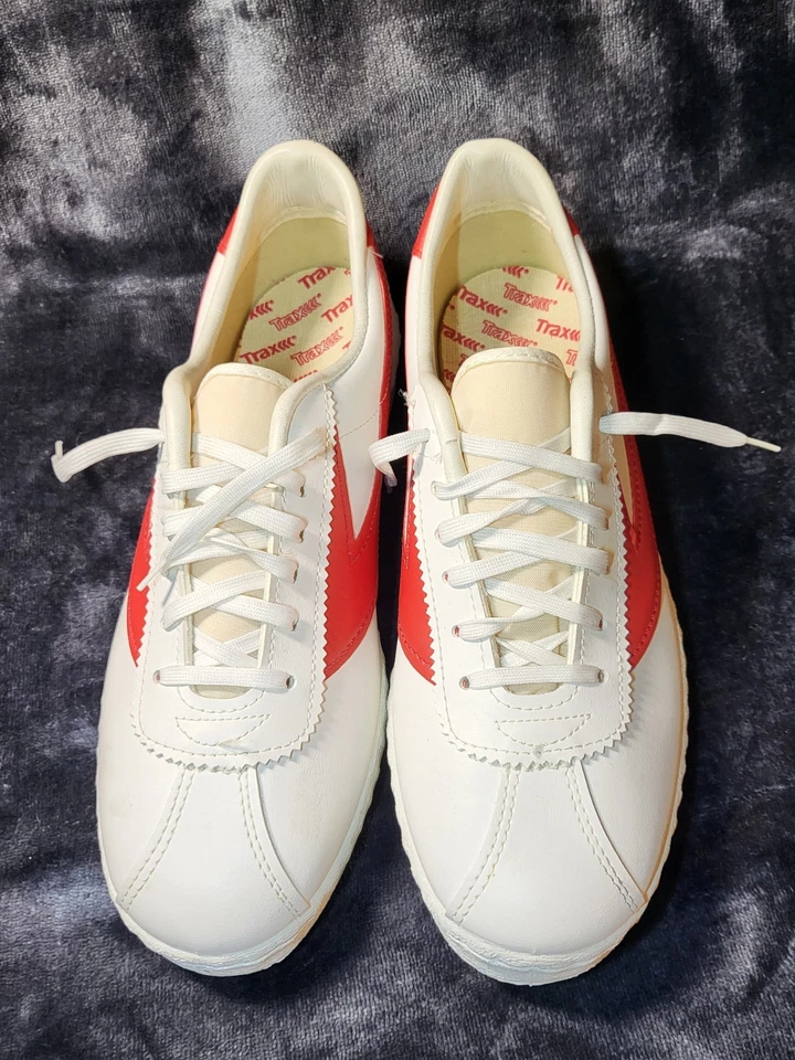 Zapatillas De Colección Raras K-Mart Trax Para Hombre Talla 9.5 Rojo/Blanco-Nuevas, ¡Nunca Usadas! Foto 3 de 4