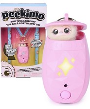 Peekimo, Pink Interactive Pet and Wearable Accessory, Cute Electronic Pets