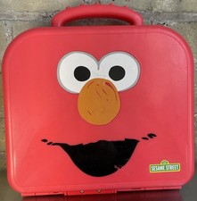 Sesame Street Elmo On The Go ABC Box Red Carry Along Handles Complete Set Hasbro