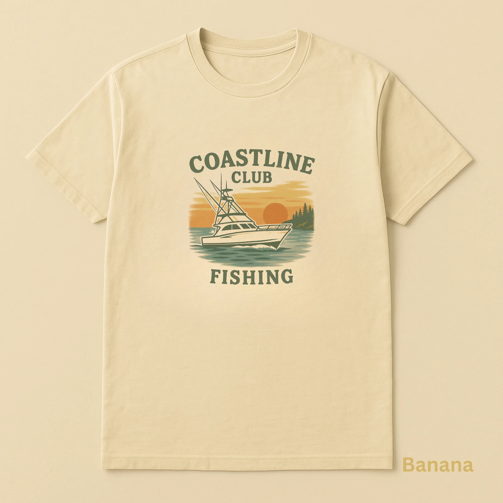 Coastline Club Fishing T-Shirt, Mens Fishing T shirt, Funny Fishing Shirt